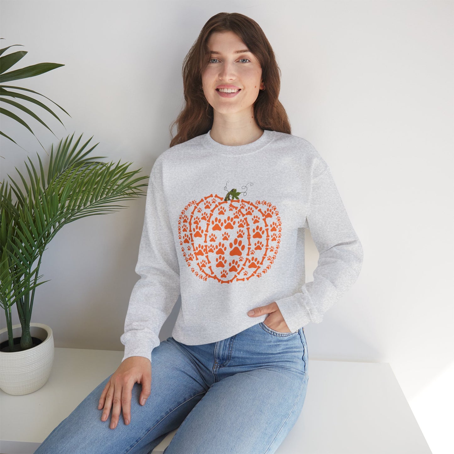 Pawprint Pumpkin Heavy Blend™ Sweatshirt