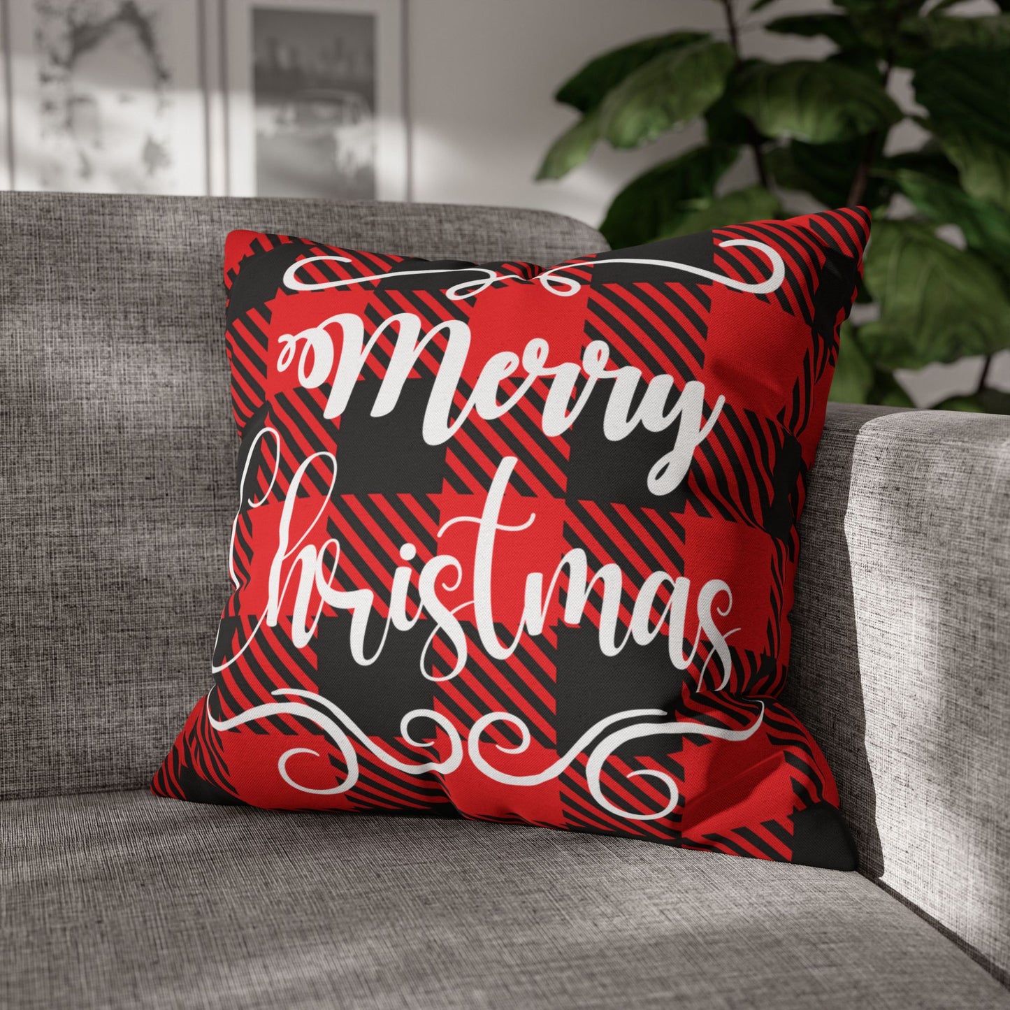 Christmas | "Merry Christmas" Square Pillow Cover (Available in 14", 16", 18", and 20")