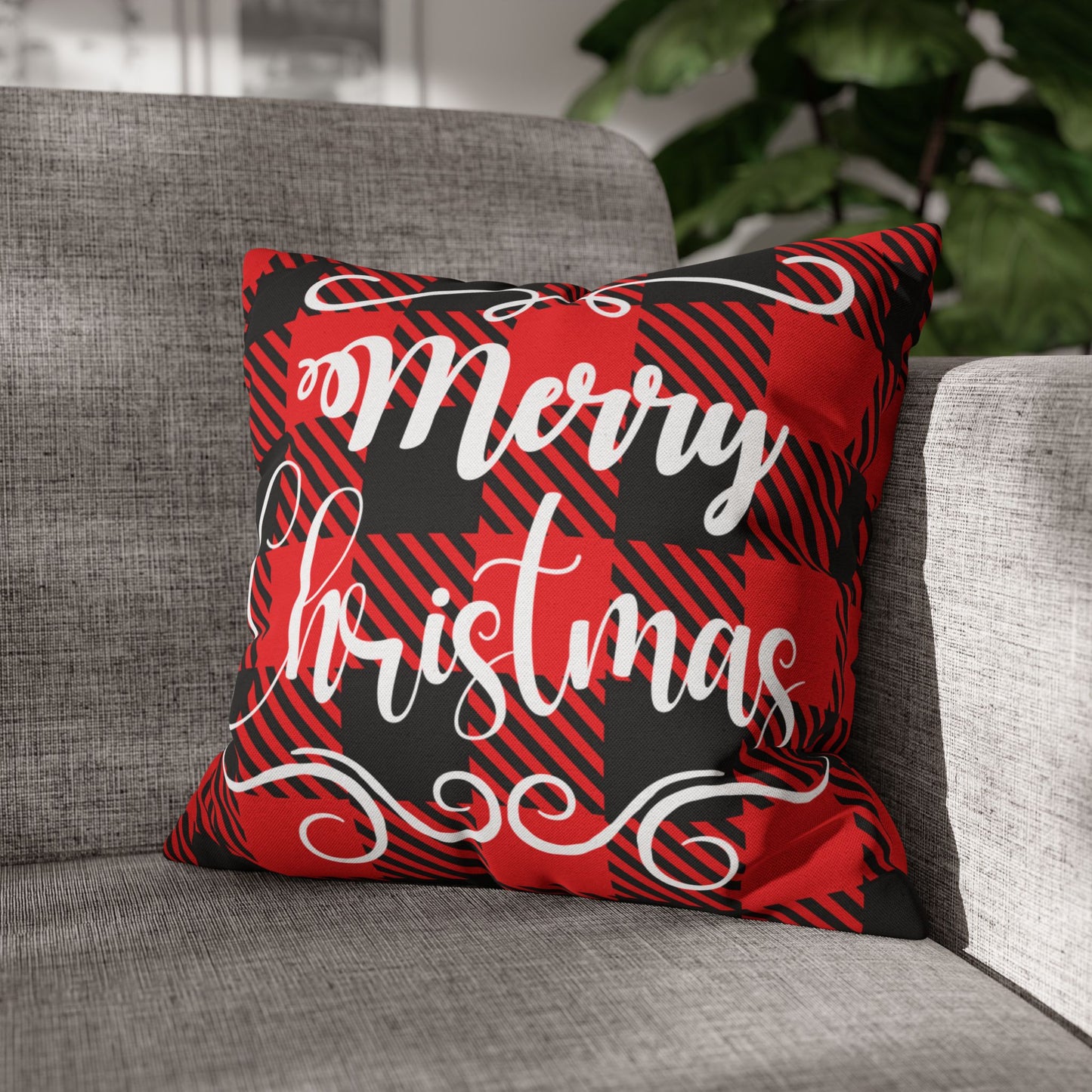 Christmas | "Merry Christmas" Square Pillow Cover (Available in 14", 16", 18", and 20")
