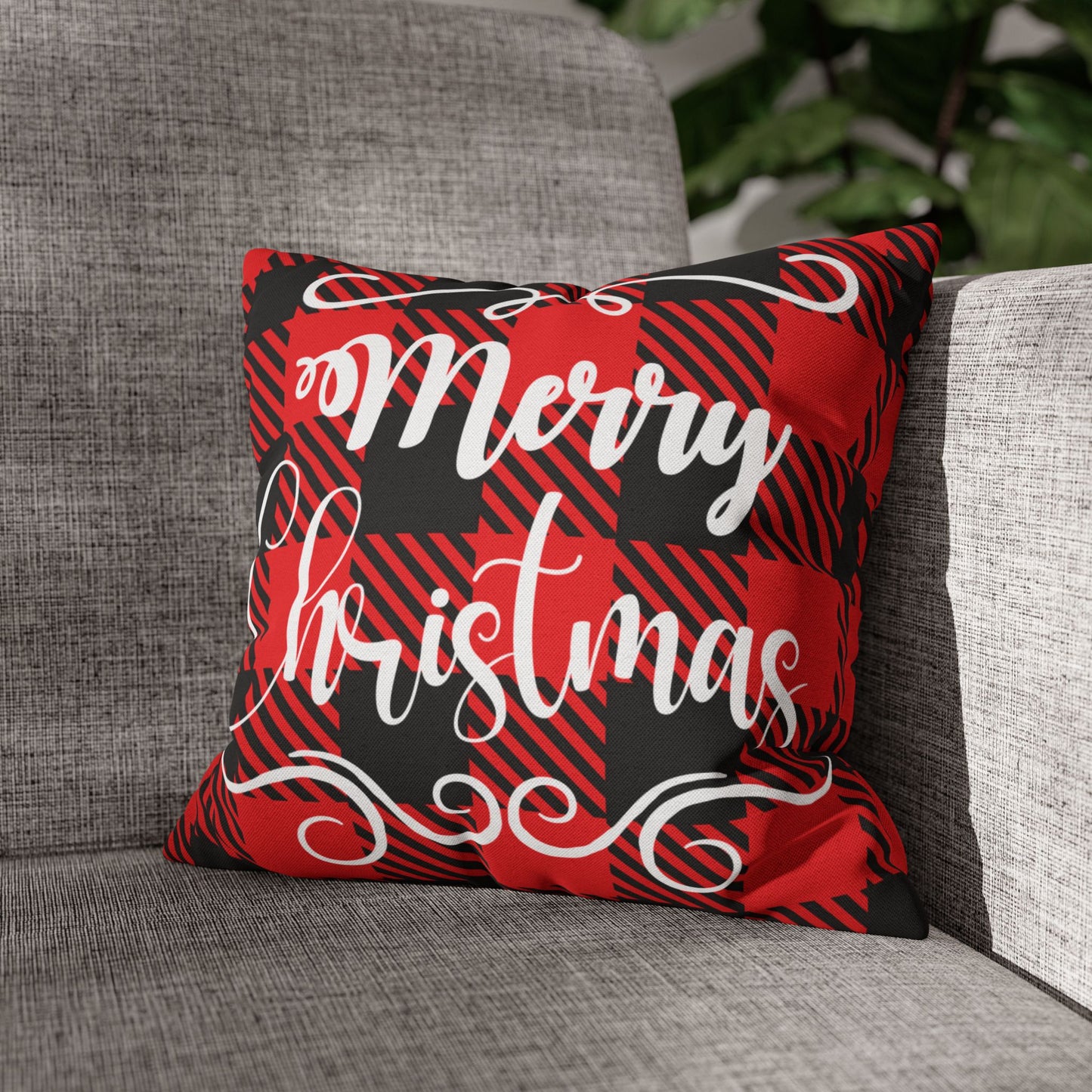 Christmas | "Merry Christmas" Square Pillow Cover (Available in 14", 16", 18", and 20")