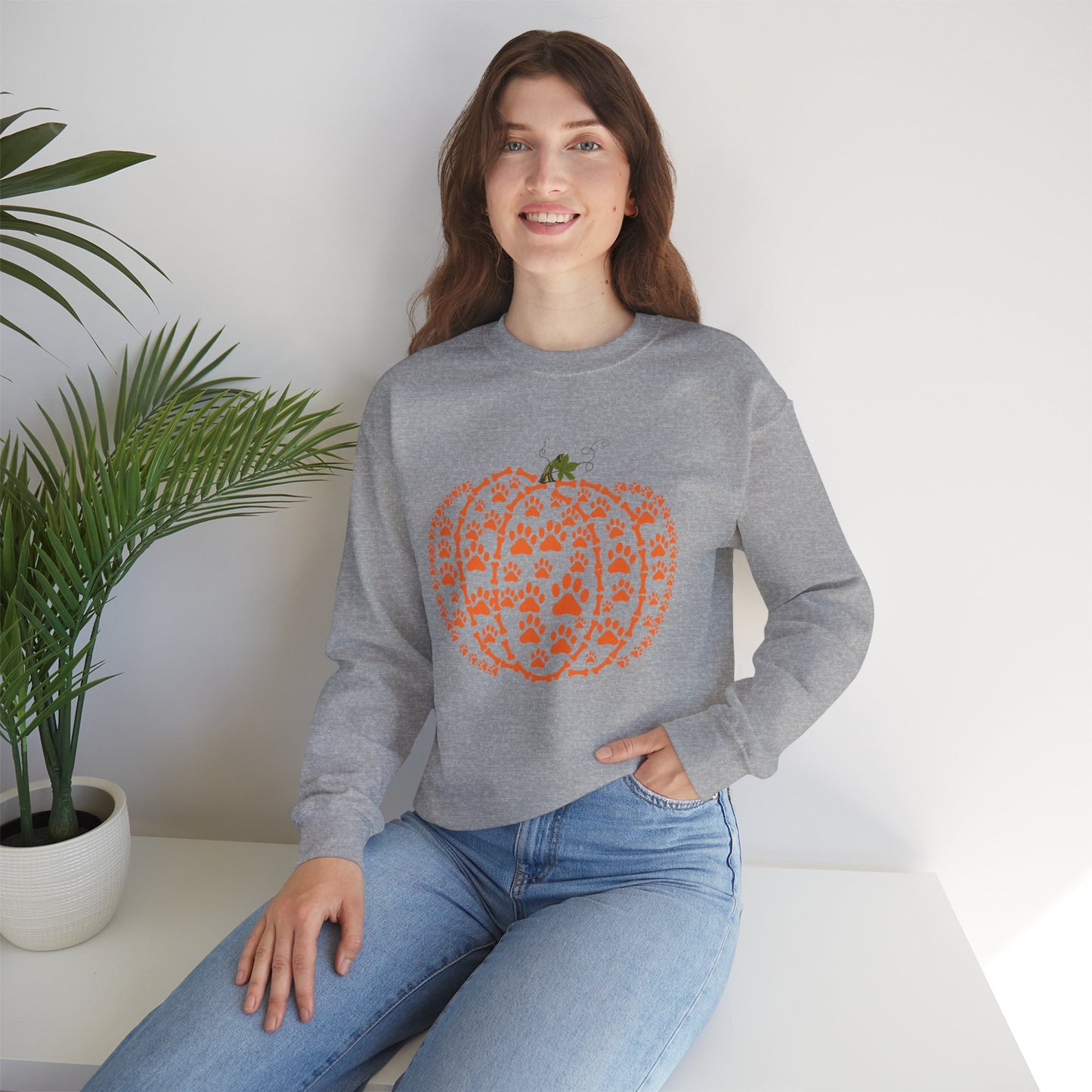 Pawprint Pumpkin Heavy Blend™ Sweatshirt