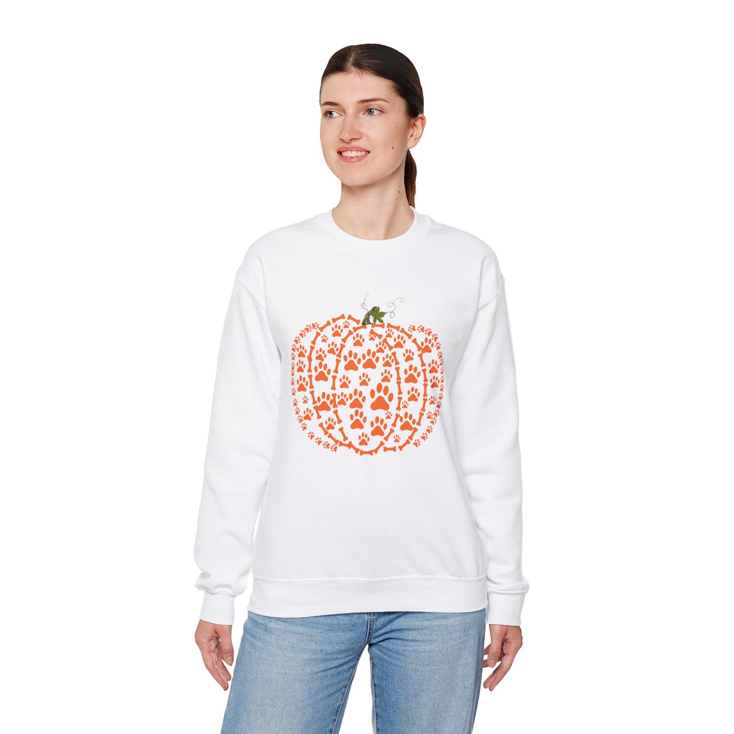 Pawprint Pumpkin Heavy Blend™ Sweatshirt