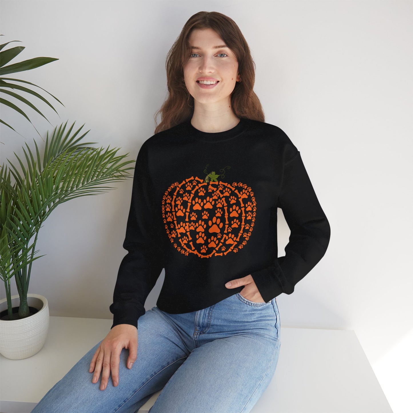 Pawprint Pumpkin Heavy Blend™ Sweatshirt