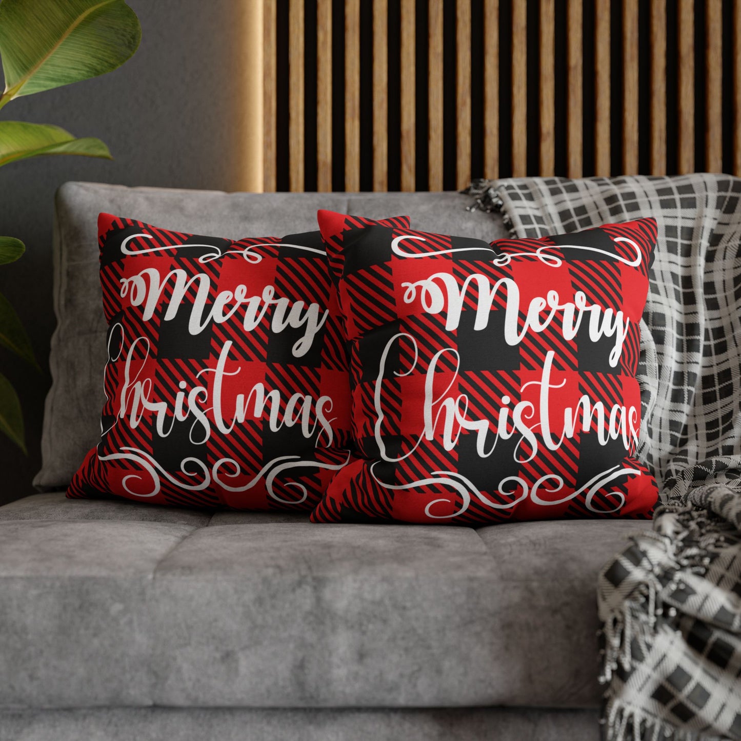 Christmas | "Merry Christmas" Square Pillow Cover (Available in 14", 16", 18", and 20")