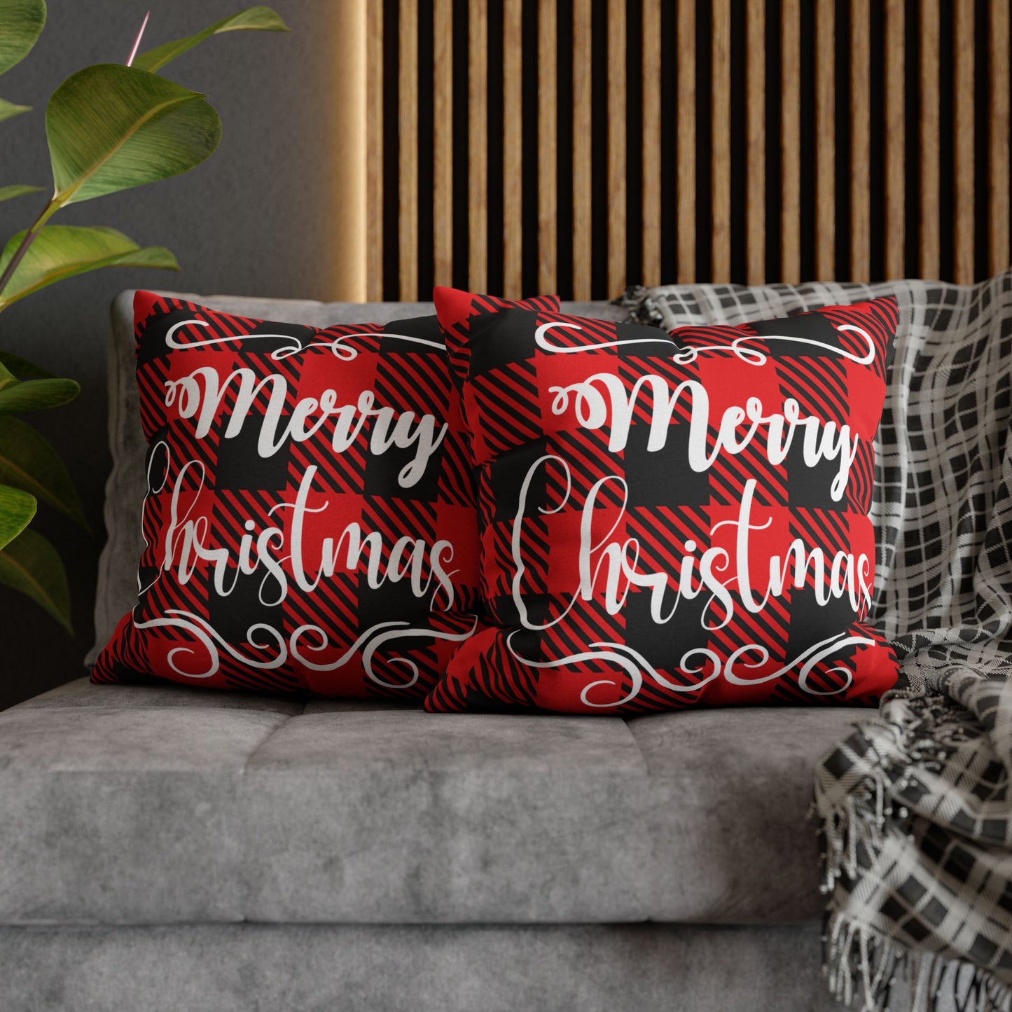 Christmas | "Merry Christmas" Square Pillow Cover (Available in 14", 16", 18", and 20")