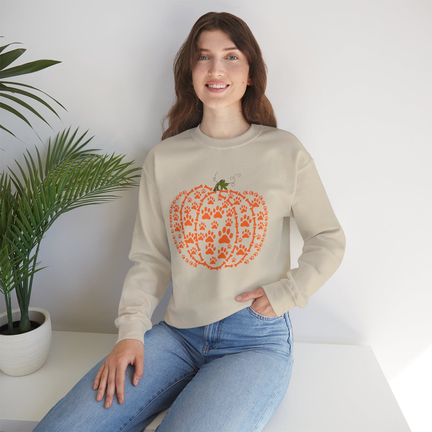 Pawprint Pumpkin Heavy Blend™ Sweatshirt
