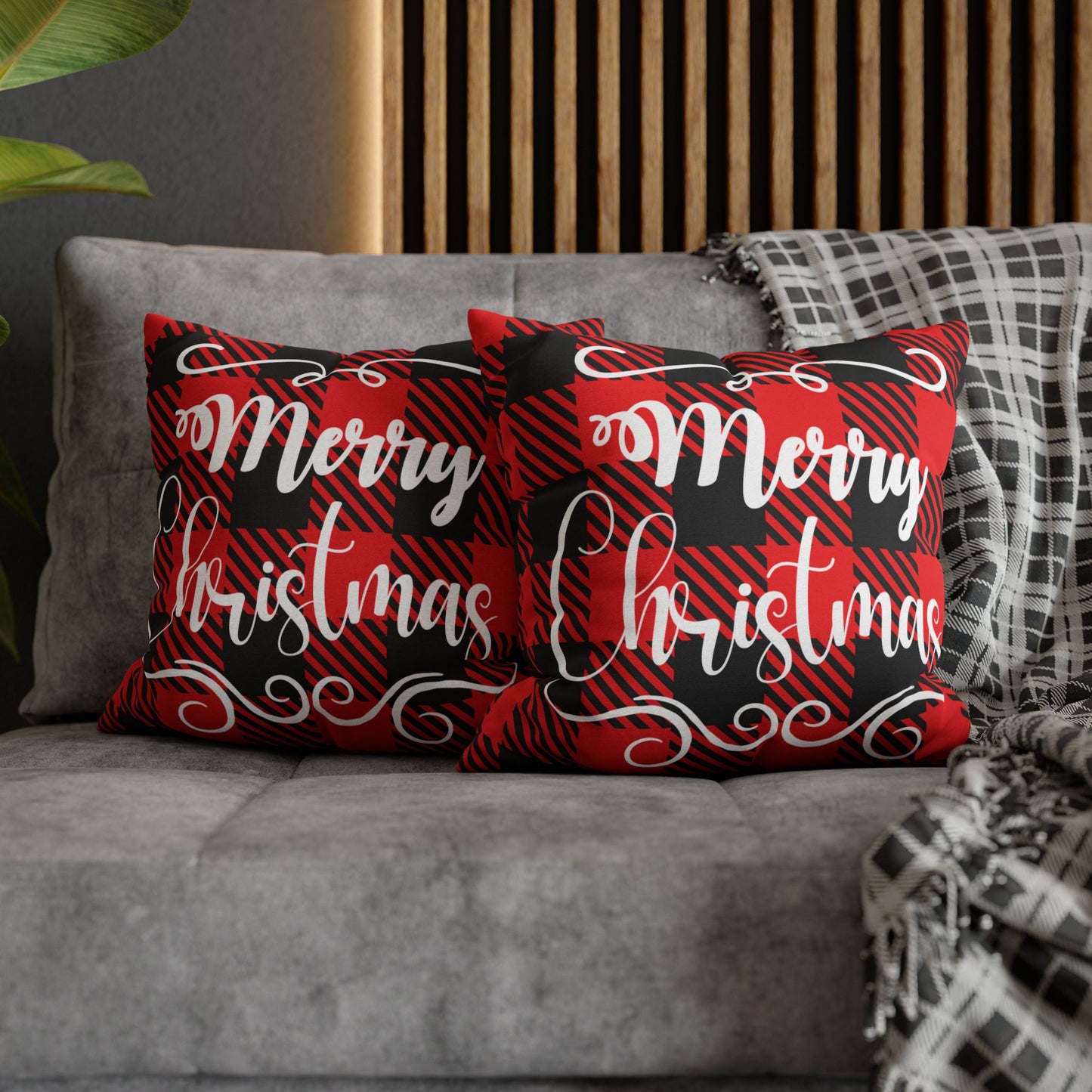Christmas | "Merry Christmas" Square Pillow Cover (Available in 14", 16", 18", and 20")
