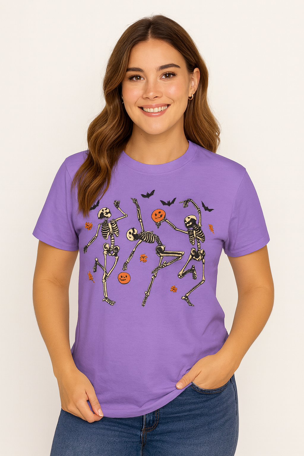 Comfort Colors Dancing Skeleton Trio Halloween T-Shirt