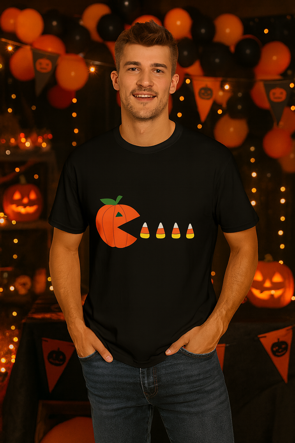 Comfort Colors® Pumpkin Pac-Man Halloween Unisex T-shirt