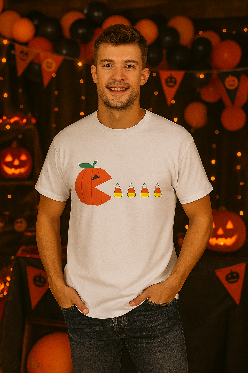 Comfort Colors® Pumpkin Pac-Man Halloween Unisex T-shirt