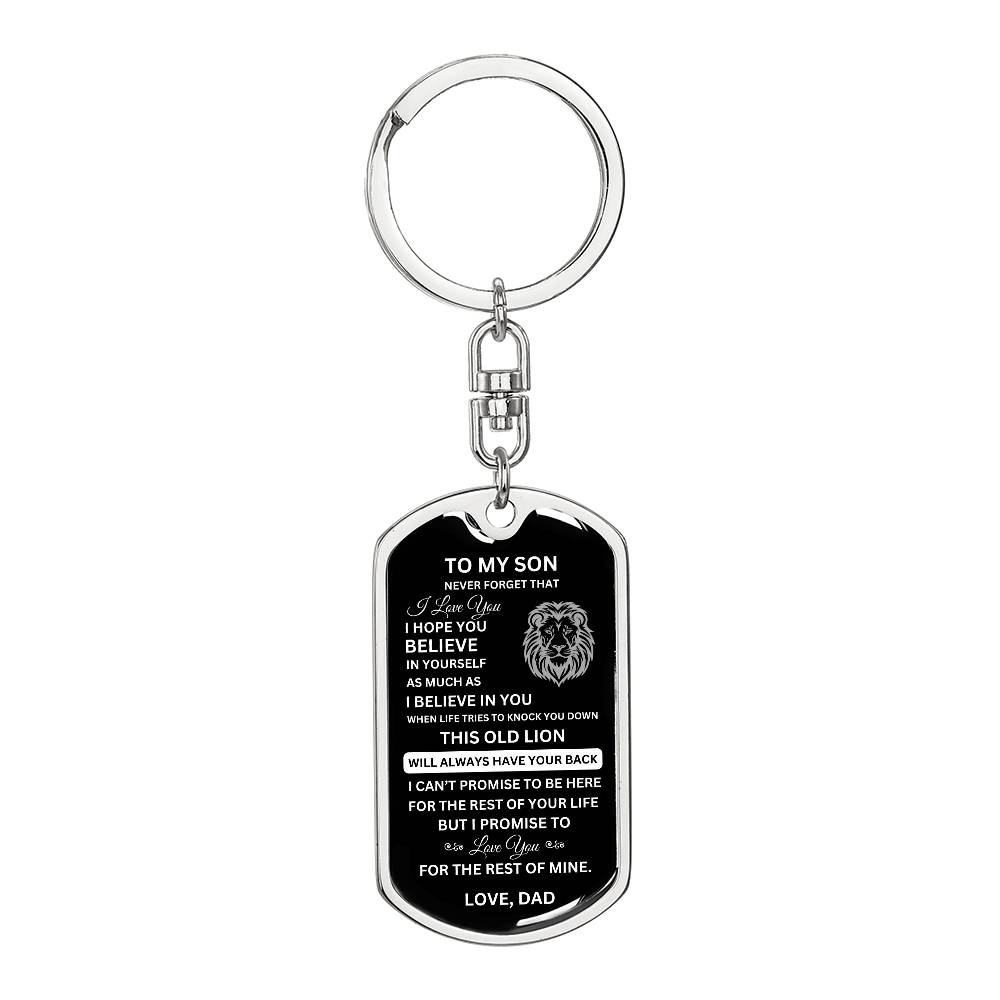 TO MY SON | DOGTAG KEYCHAIN