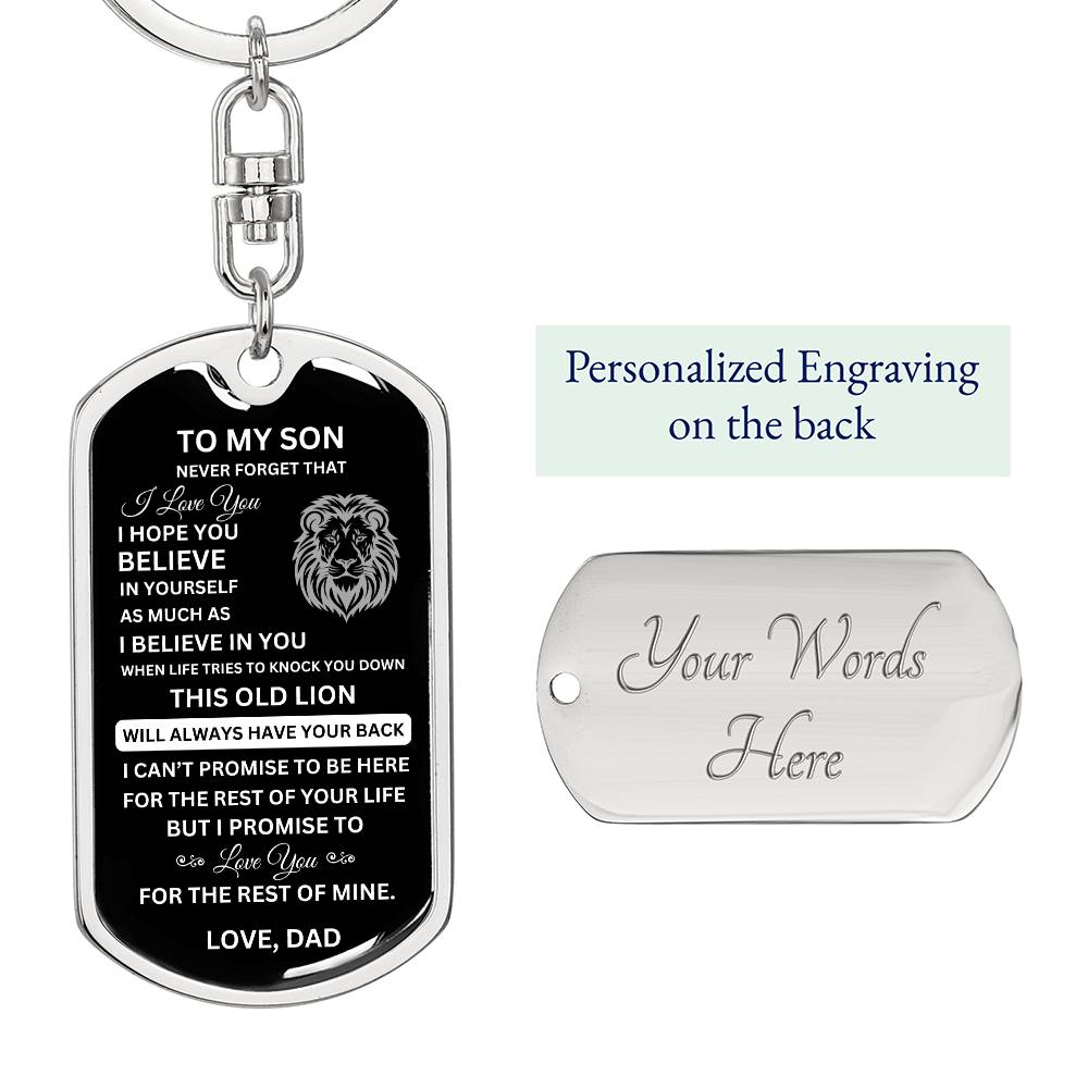 TO MY SON | DOGTAG KEYCHAIN