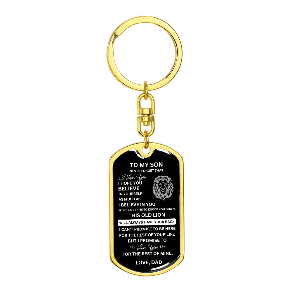 TO MY SON | DOGTAG KEYCHAIN