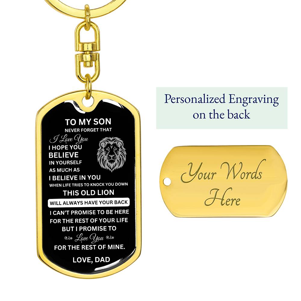 TO MY SON | DOGTAG KEYCHAIN