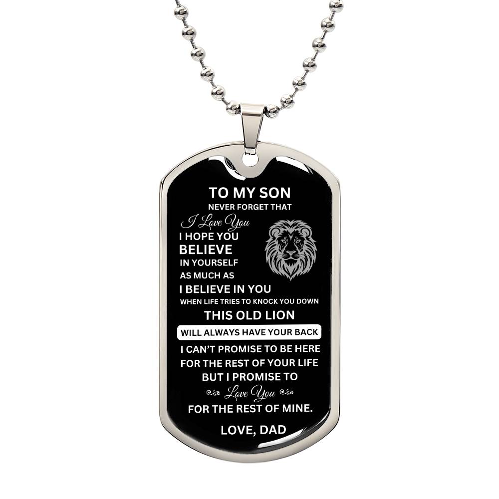 TO MY SON | DOGTAG NECKLACE