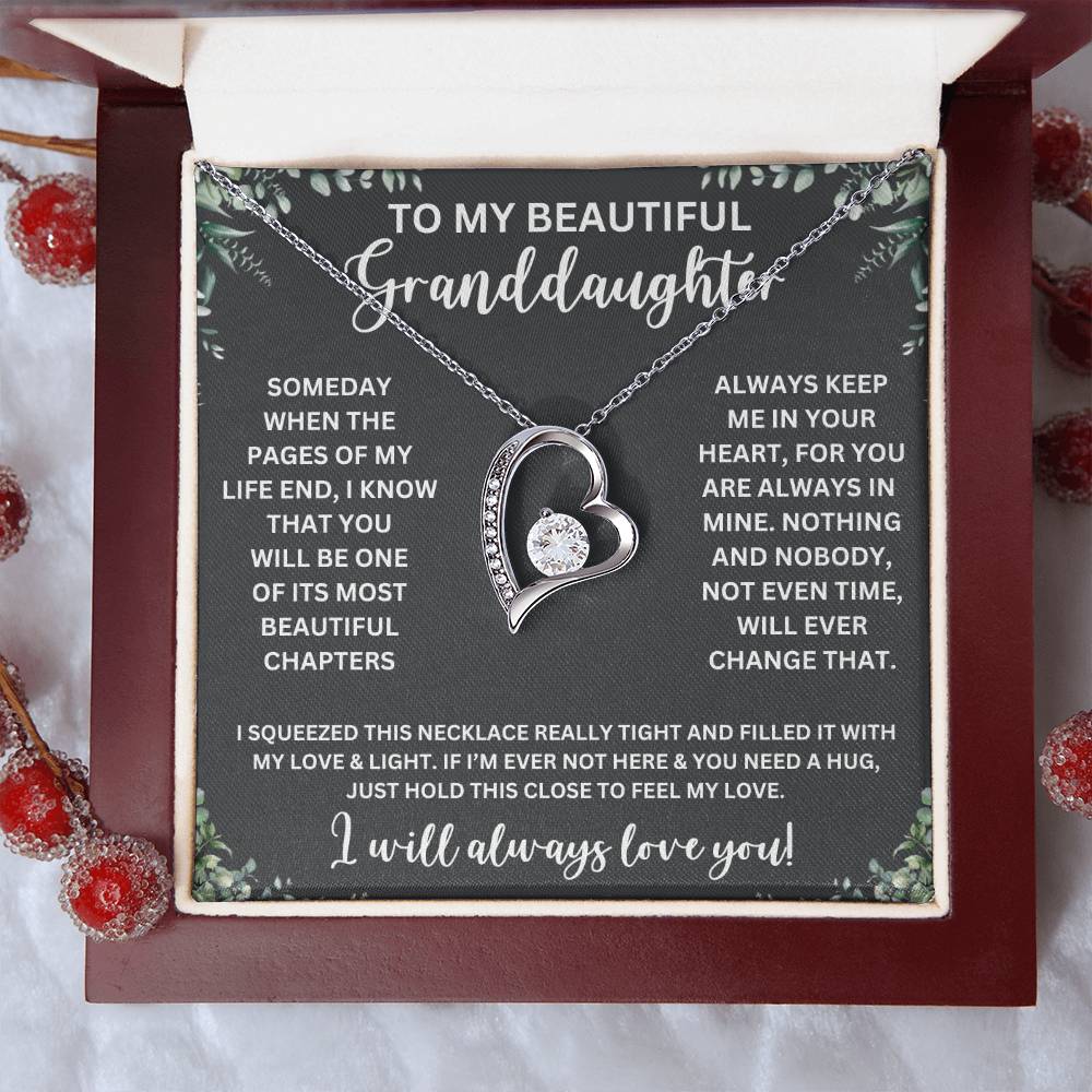 TO MY BEAUTIFUL GRANDDAUGHTER | GRANDDAUGHTER NECKLACE