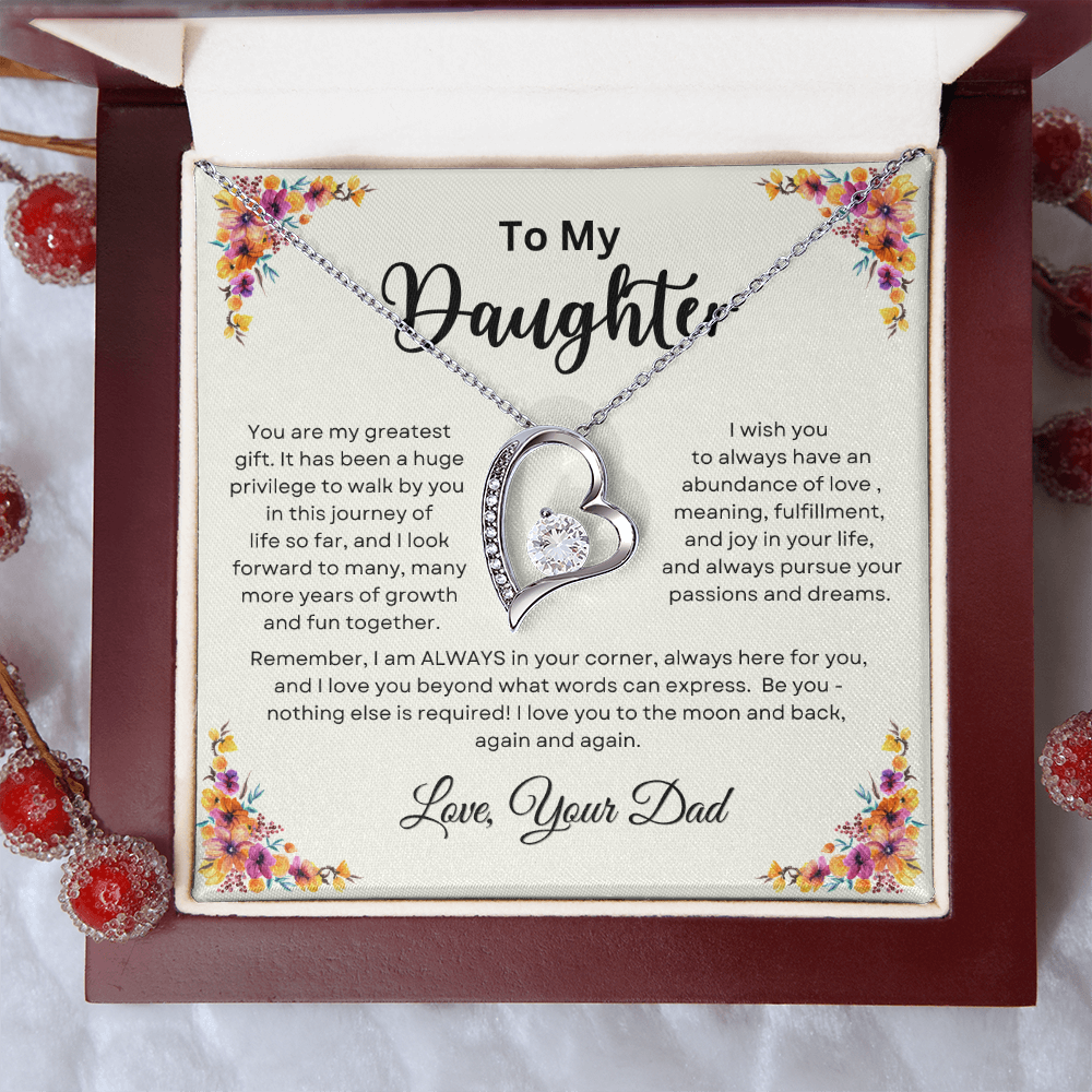 To My Daughter From Dad | Forever Love Necklace