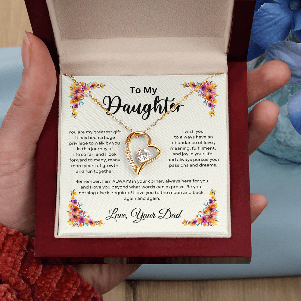 To My Daughter From Dad | Forever Love Necklace