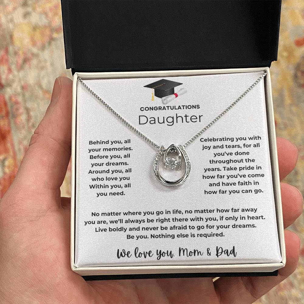 Graduation Daughter from Mom & Dad - Lucky Necklace