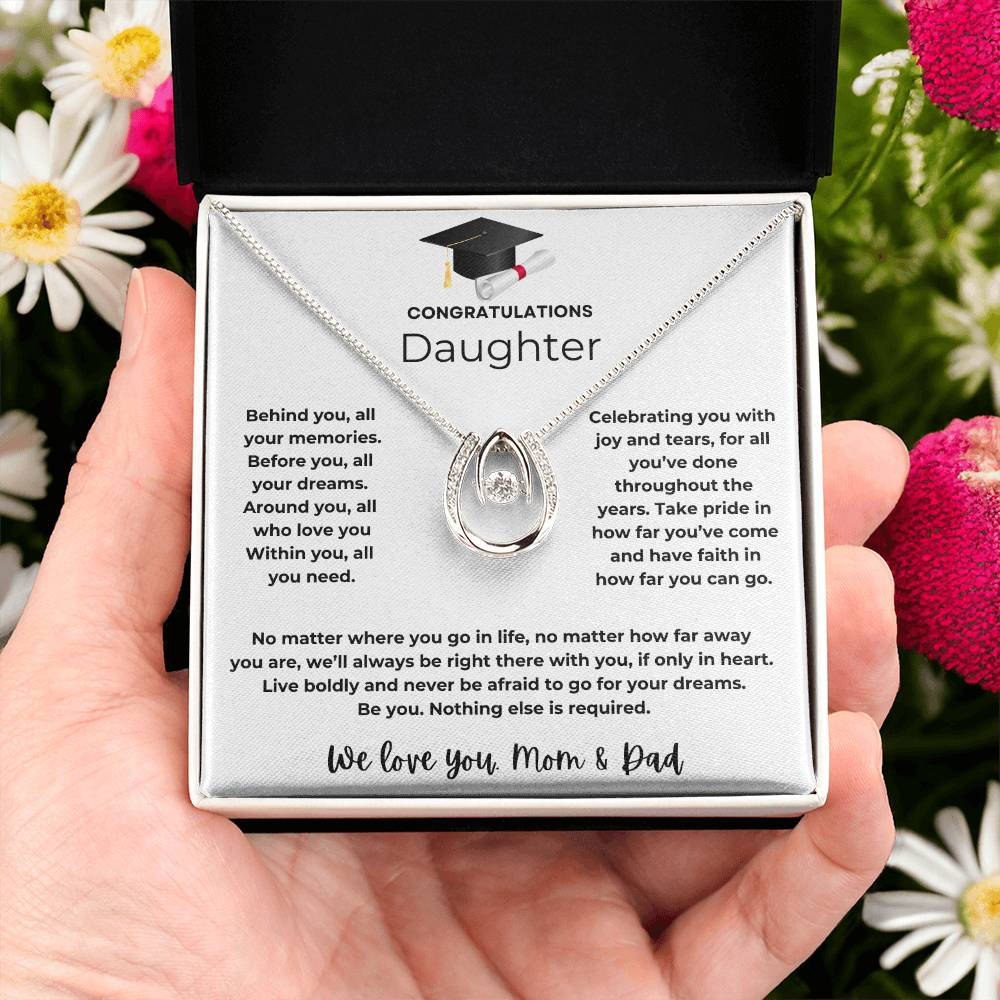 Graduation Daughter from Mom & Dad - Lucky Necklace