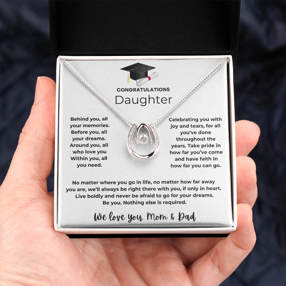 Graduation Daughter from Mom & Dad - Lucky Necklace