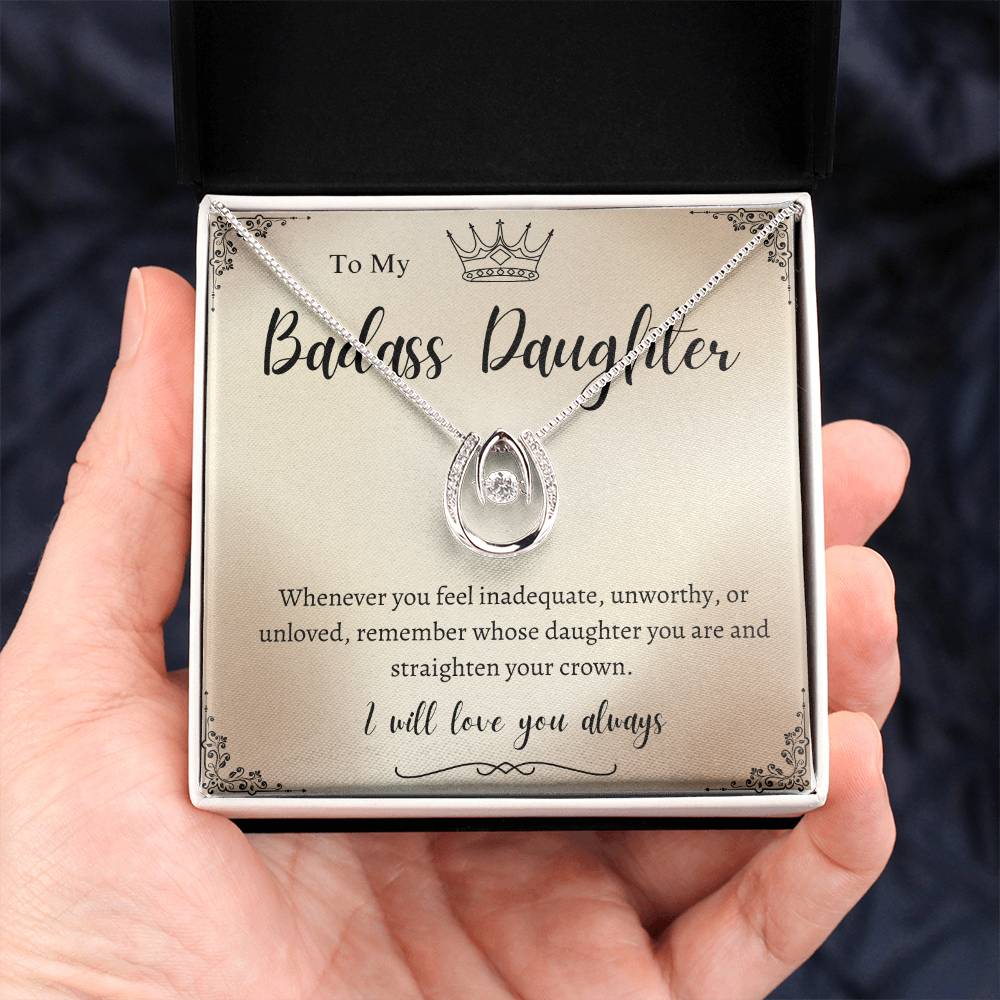 TO MY BADASS DAUGHTER | DAUGHTER NECKLACE