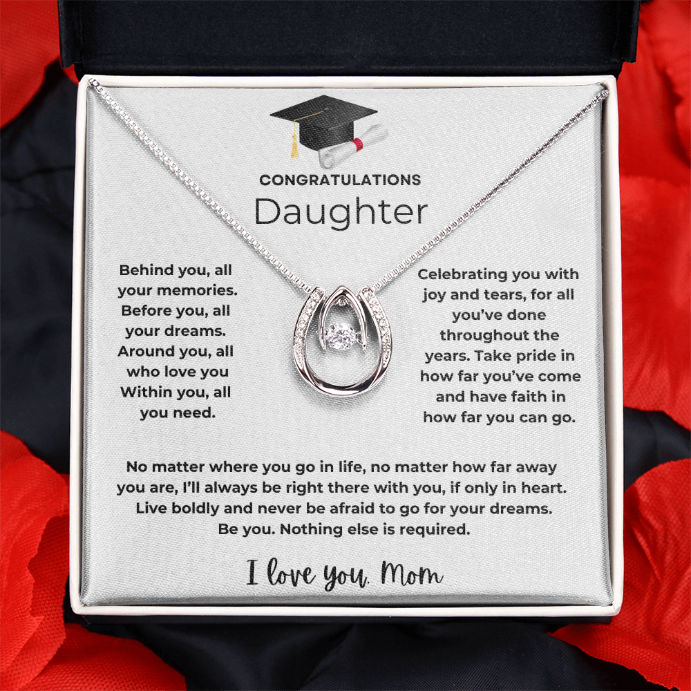 Graduation Daughter From Mom - Lucky Necklace