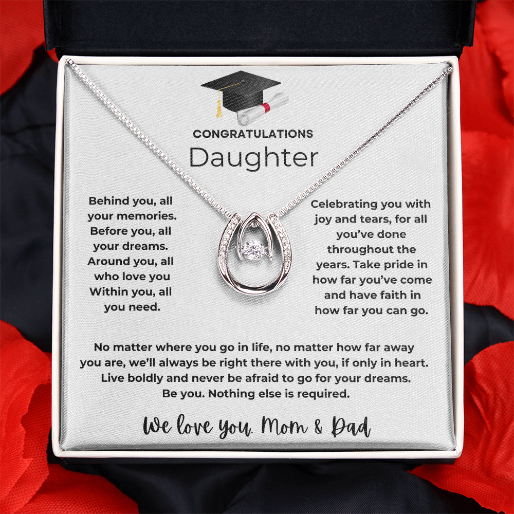 Graduation Daughter from Mom & Dad - Lucky Necklace