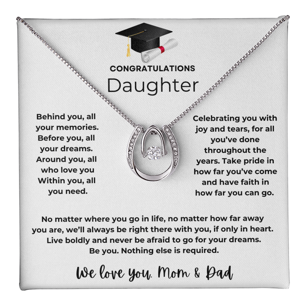 Graduation Daughter from Mom & Dad - Lucky Necklace