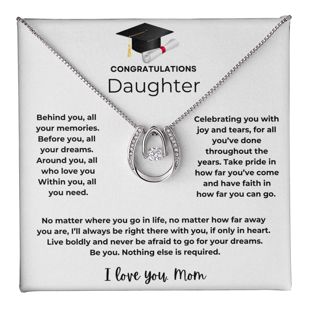 Graduation Daughter From Mom - Lucky Necklace