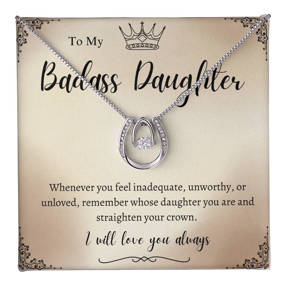 TO MY BADASS DAUGHTER | DAUGHTER NECKLACE