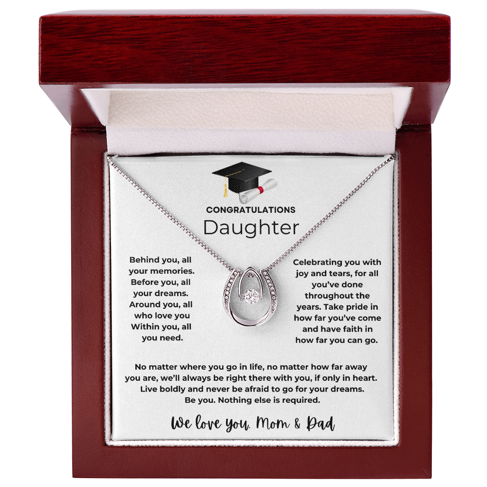 Graduation Daughter from Mom & Dad - Lucky Necklace