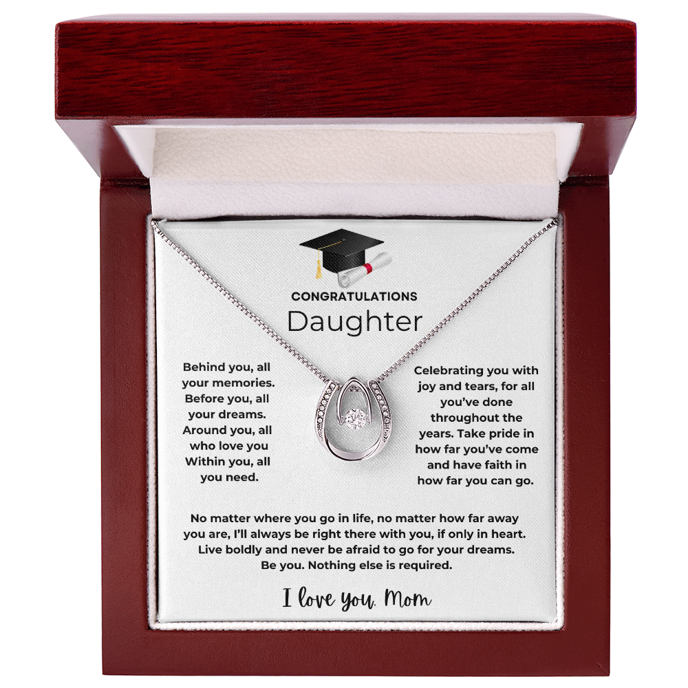 Graduation Daughter From Mom - Lucky Necklace