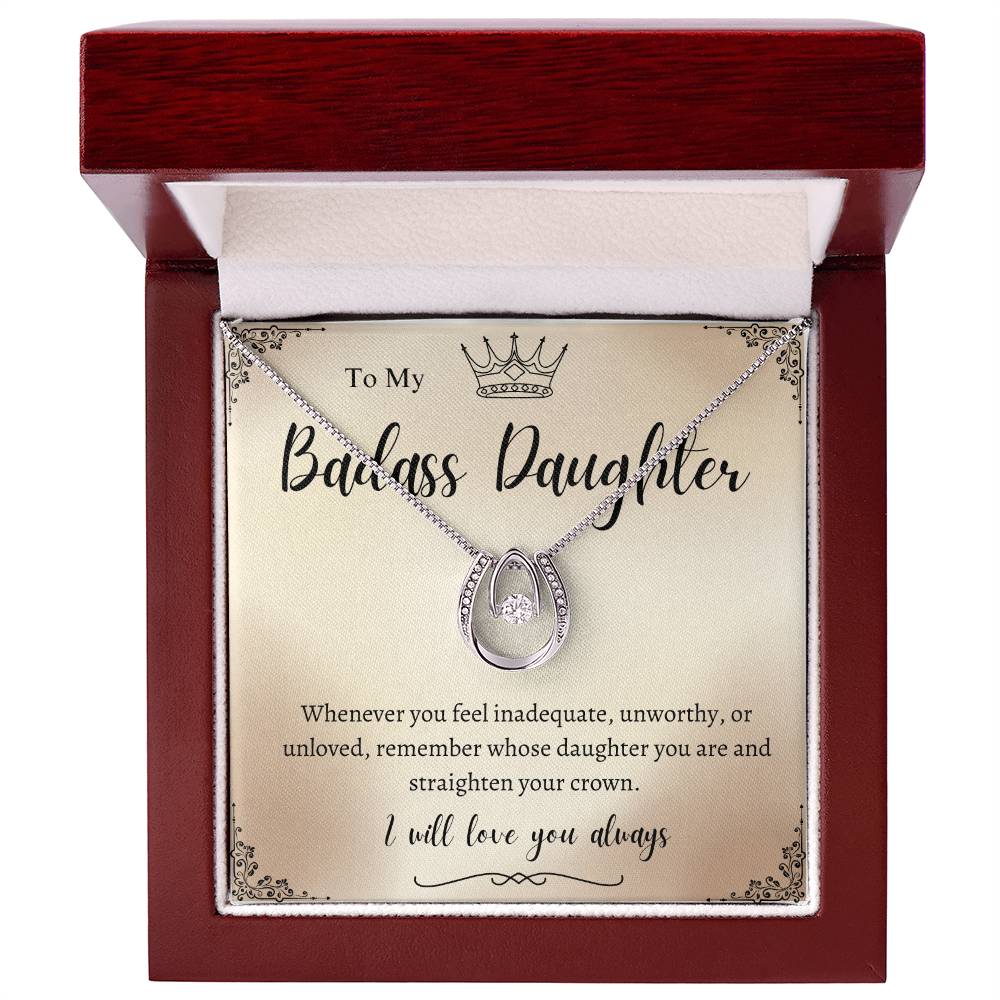 TO MY BADASS DAUGHTER | DAUGHTER NECKLACE