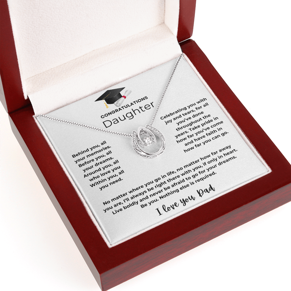 Graduation Daughter from Dad - Lucky Necklace