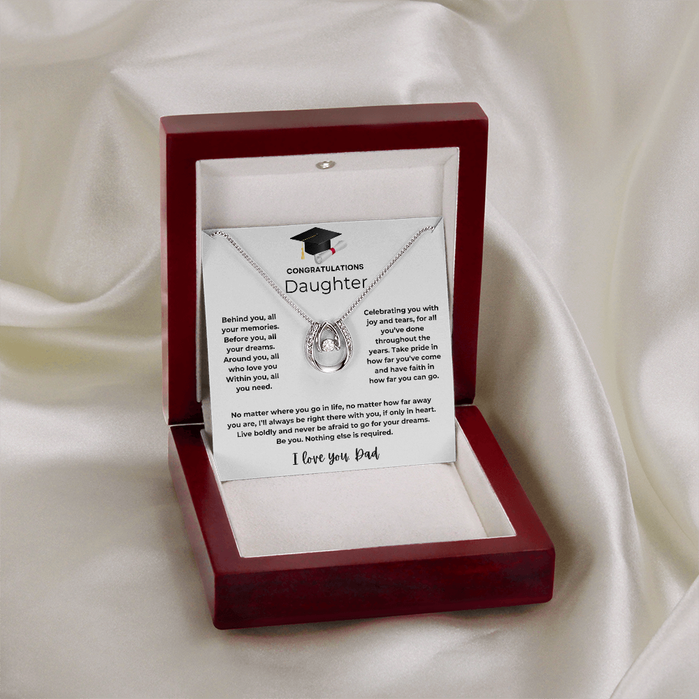 Graduation Daughter from Dad - Lucky Necklace