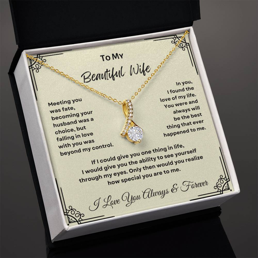 TO MY BEAUTIFUL WIFE | ALLURING BEAUTY NECKLACE