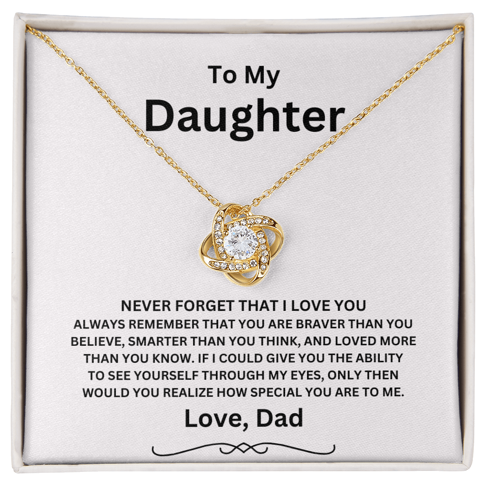 To My Daughter | Love Knot Necklace