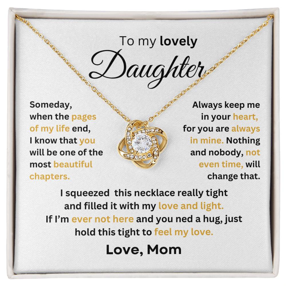 To My Lovely Daughter | Love Knot Necklace