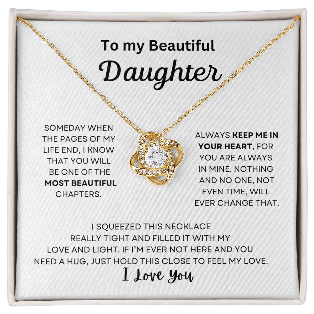 To My Beautiful Daughter | Love Knot Necklace