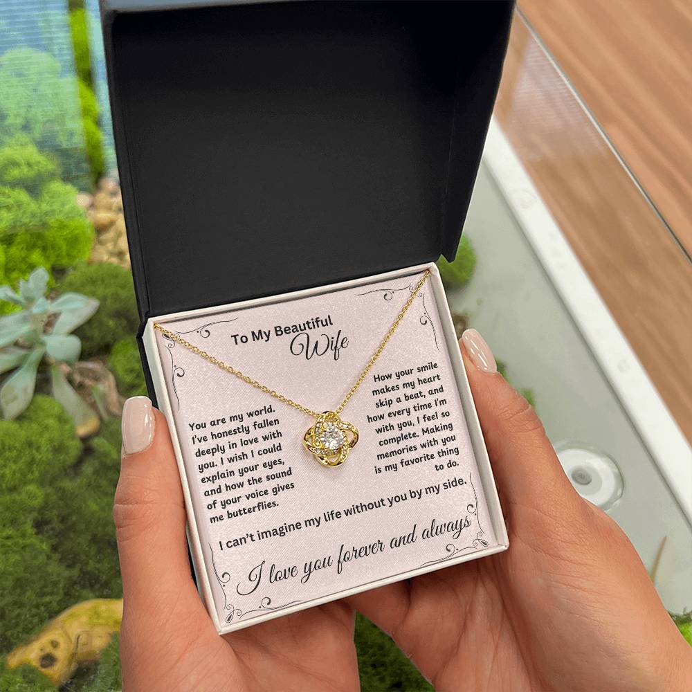 TO MY BEAUTIFUL WIFE | LOVE KNOT NECKLACE