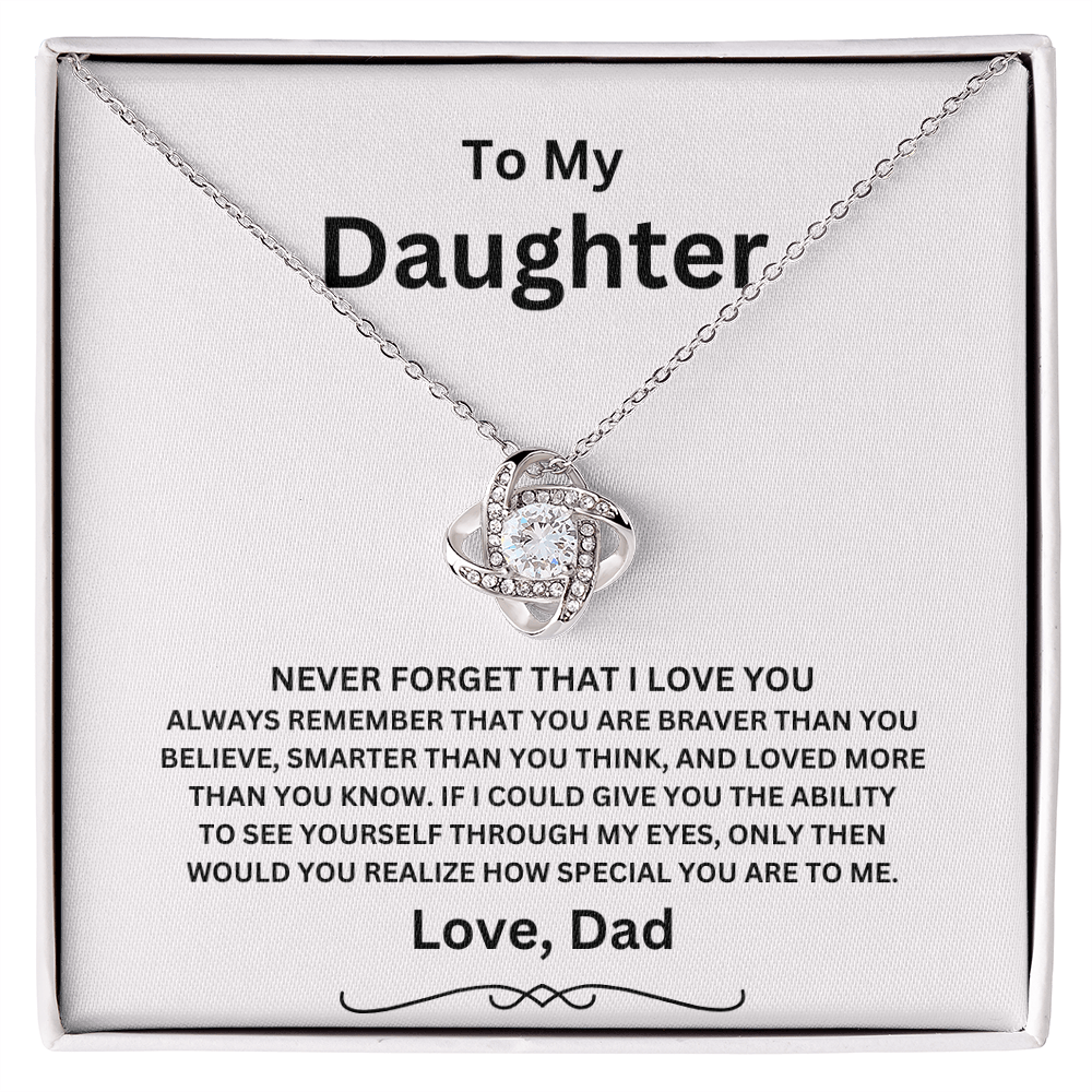 To My Daughter | Love Knot Necklace