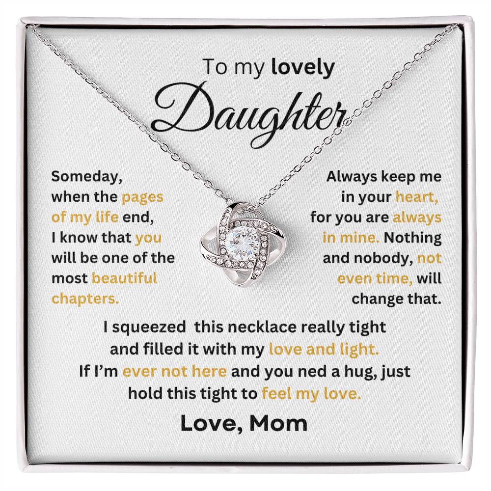 To My Lovely Daughter | Love Knot Necklace