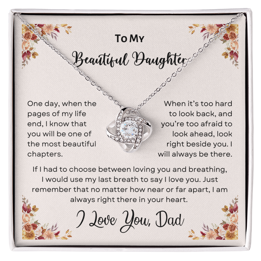 TO MY BEAUTIFUL DAUGHTER | LOVE KNOT NECKLACE