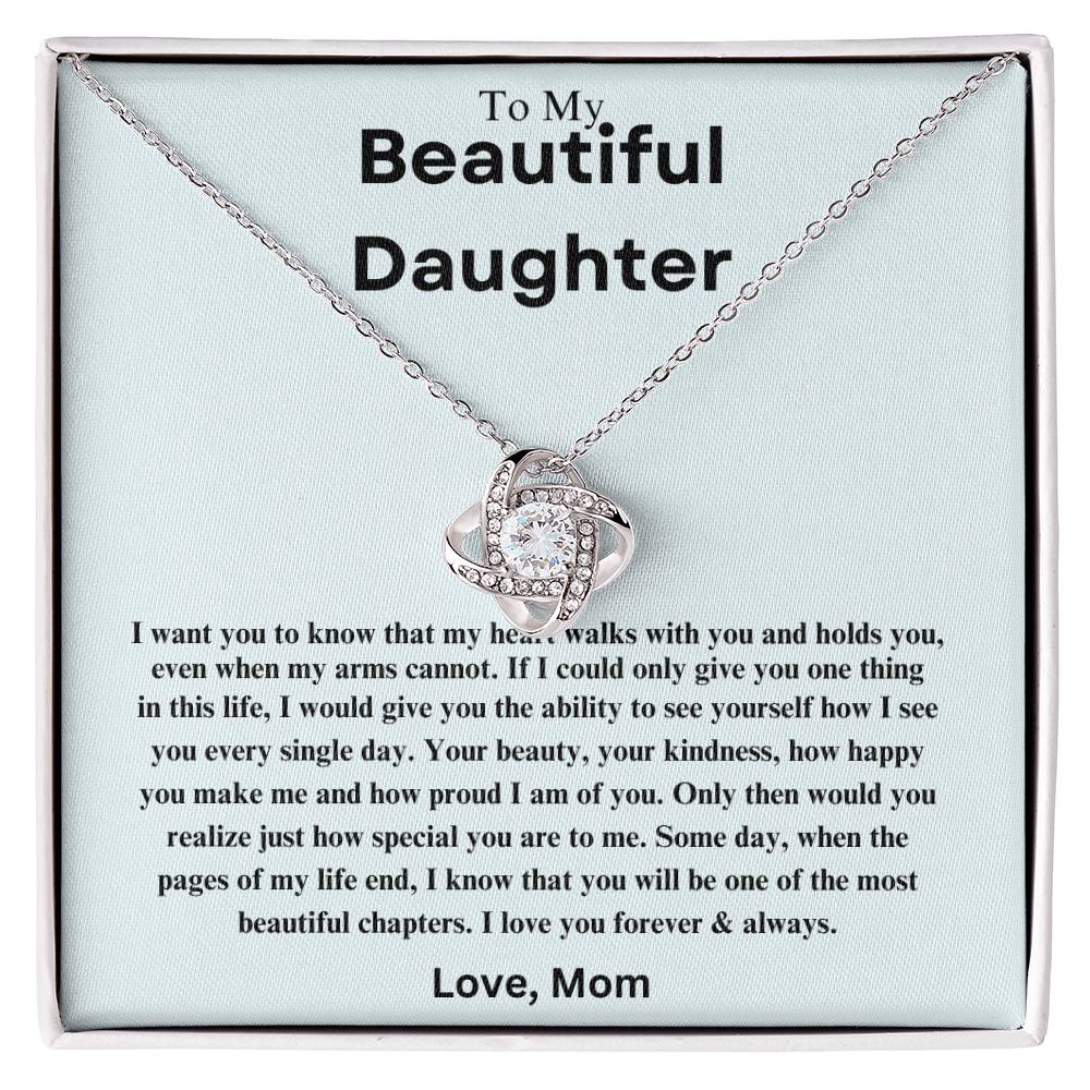 To My Beautiful Daughter | Love Knot Necklace