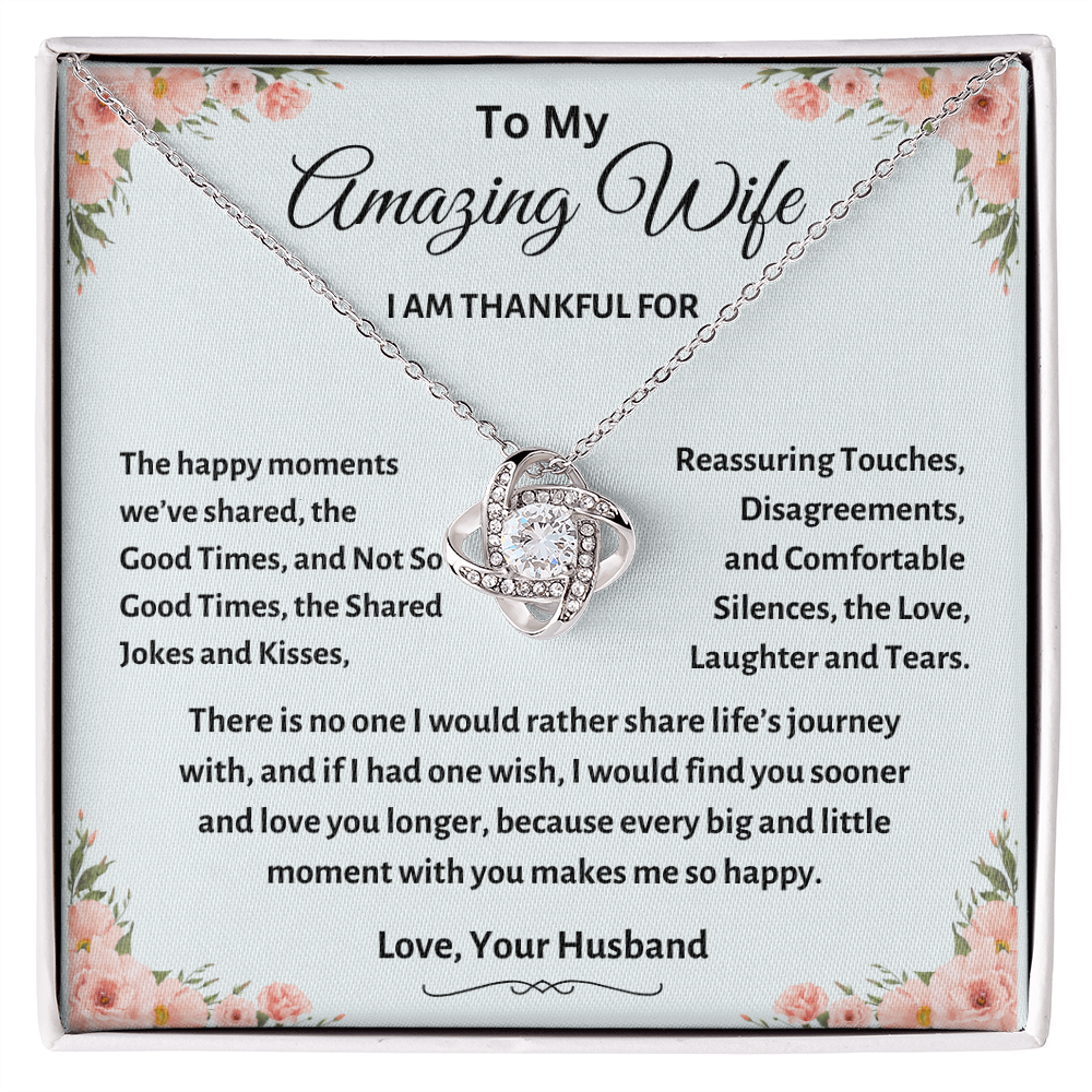 TO MY AMAZING WIFE | LOVE KNOT NECKLACE