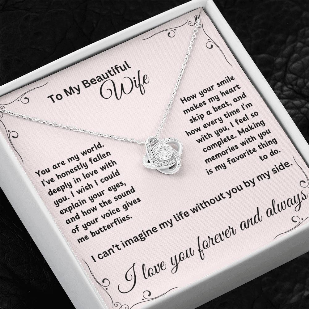 TO MY BEAUTIFUL WIFE | LOVE KNOT NECKLACE