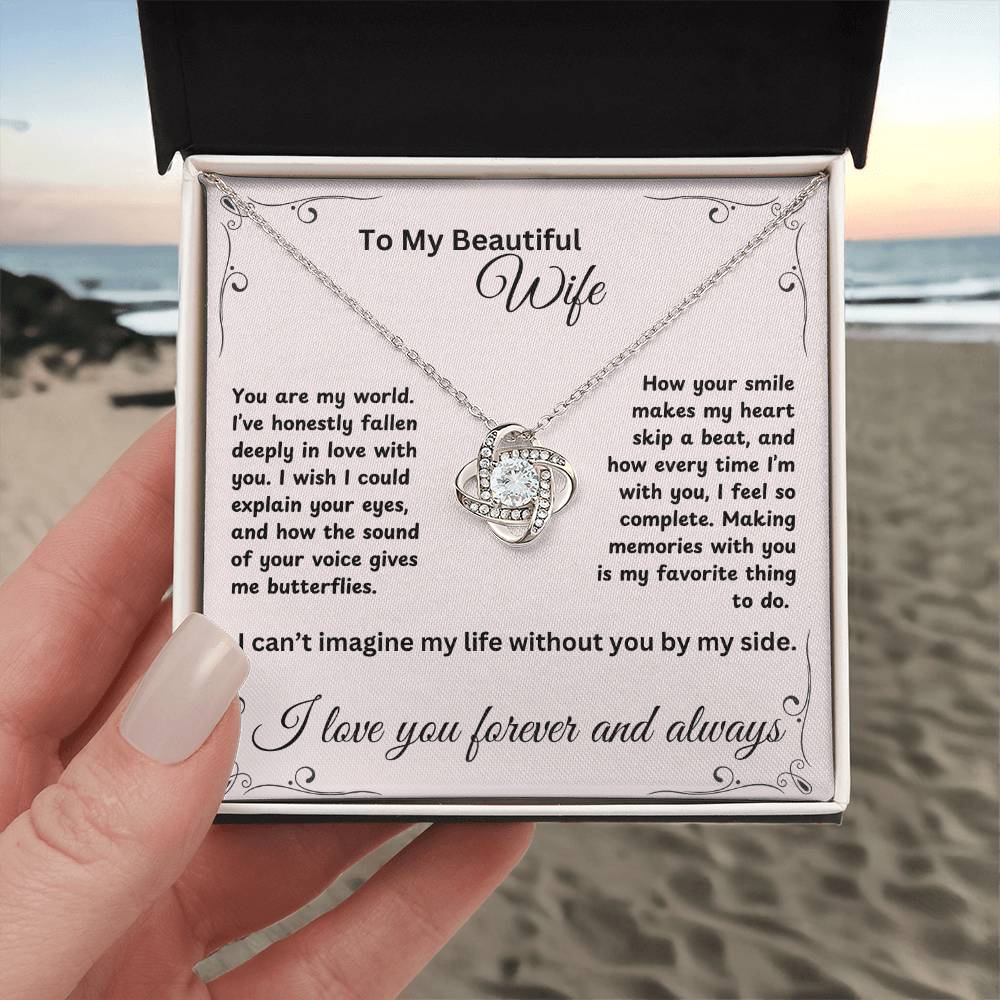TO MY BEAUTIFUL WIFE | LOVE KNOT NECKLACE