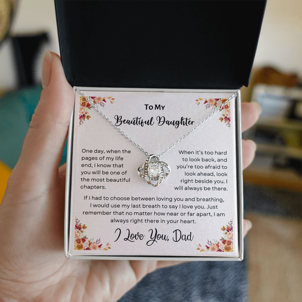 TO MY BEAUTIFUL DAUGHTER | LOVE KNOT NECKLACE