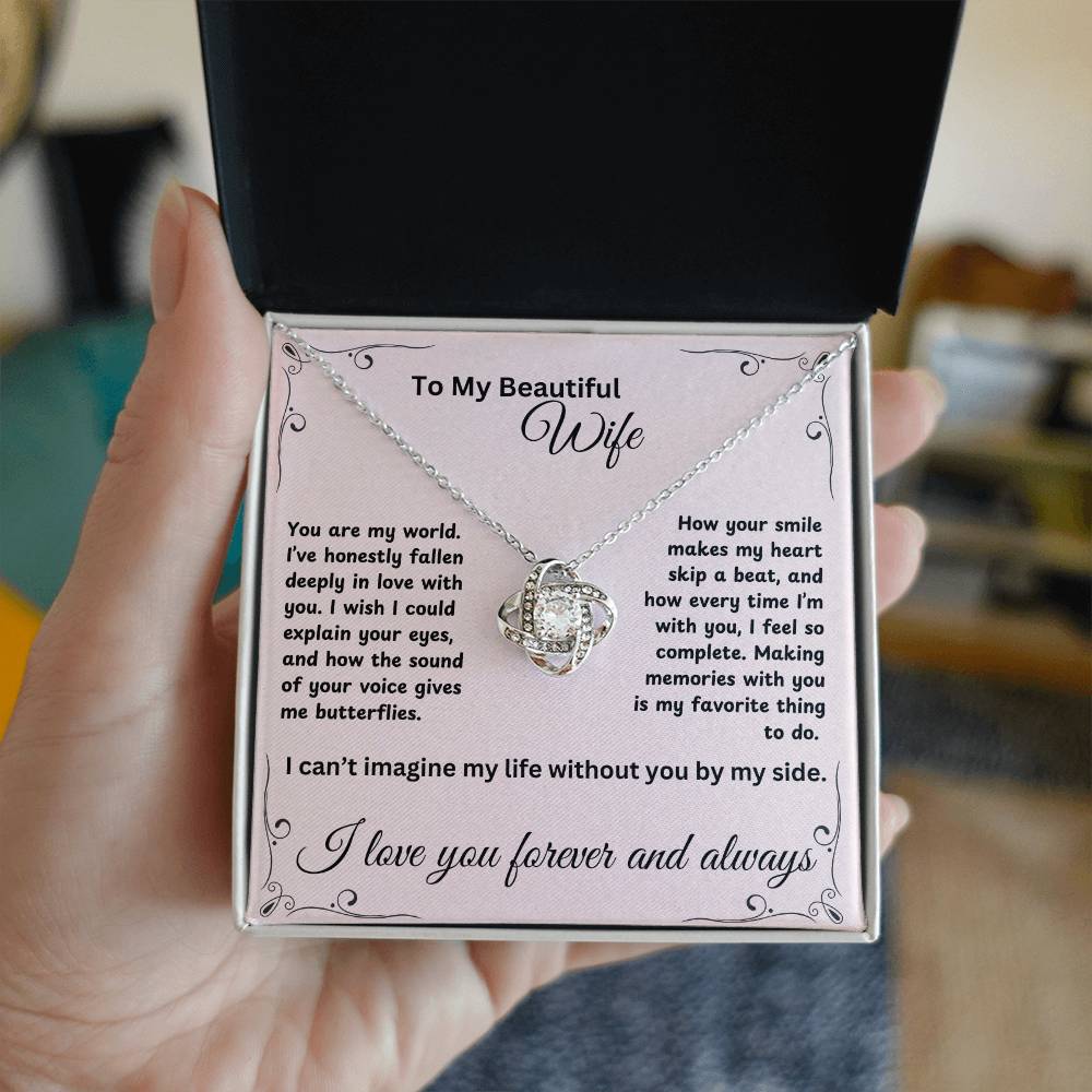 TO MY BEAUTIFUL WIFE | LOVE KNOT NECKLACE